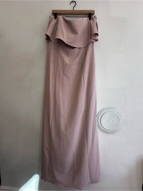 Show Me Your MuMu Dusty Rose Ruffle-Waist Maxi Skirt